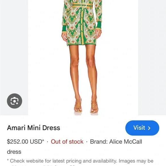 NWT REVOLVE ALICE MCCALL AMARI MINI DRESS - Picture 2 of 6